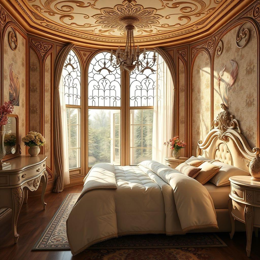 Art Nouveau Bedroom design example 1