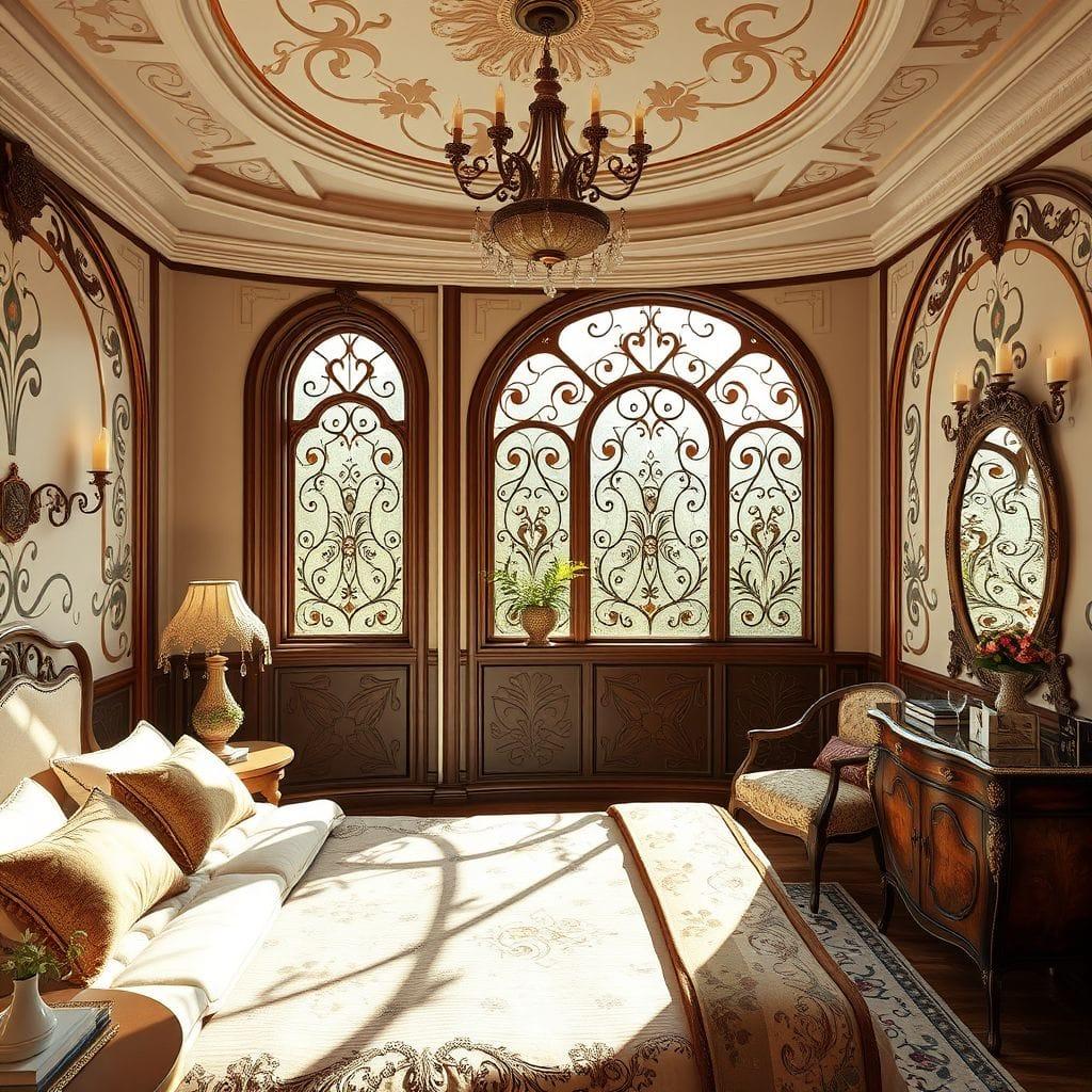 Art Nouveau Bedroom design example 3