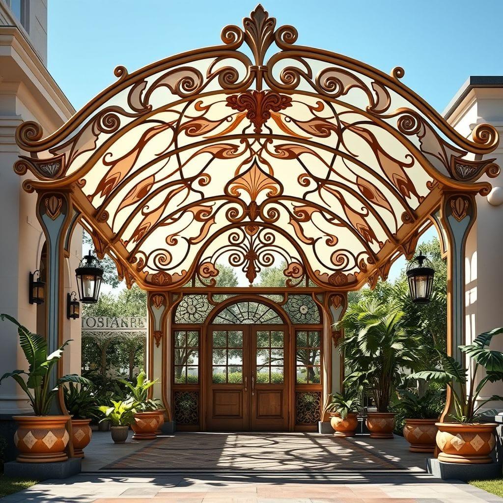 Art Nouveau Carport design example 1