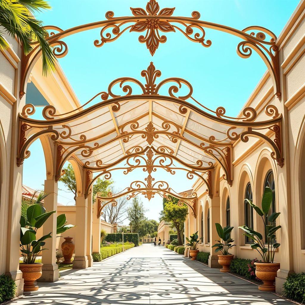 Art Nouveau Carport design example 4