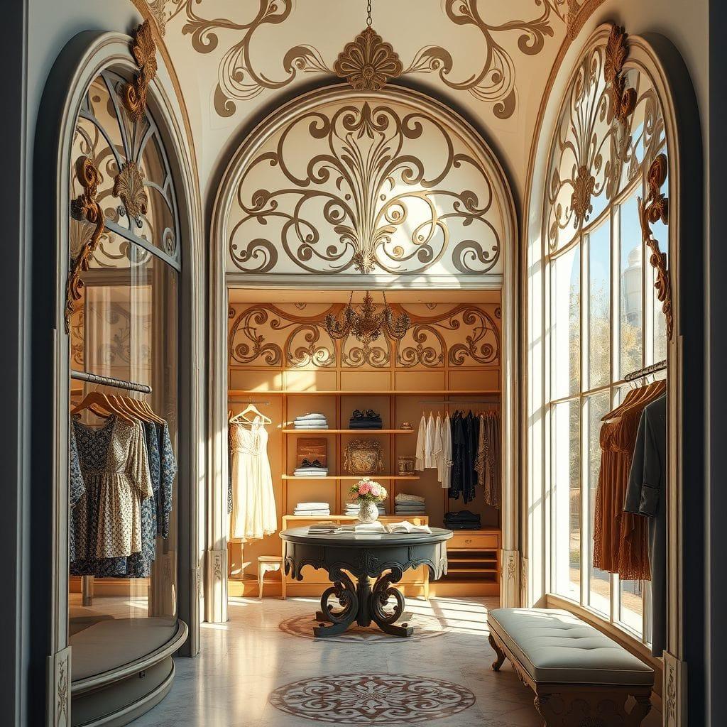 Art Nouveau Clothing Store design example 1