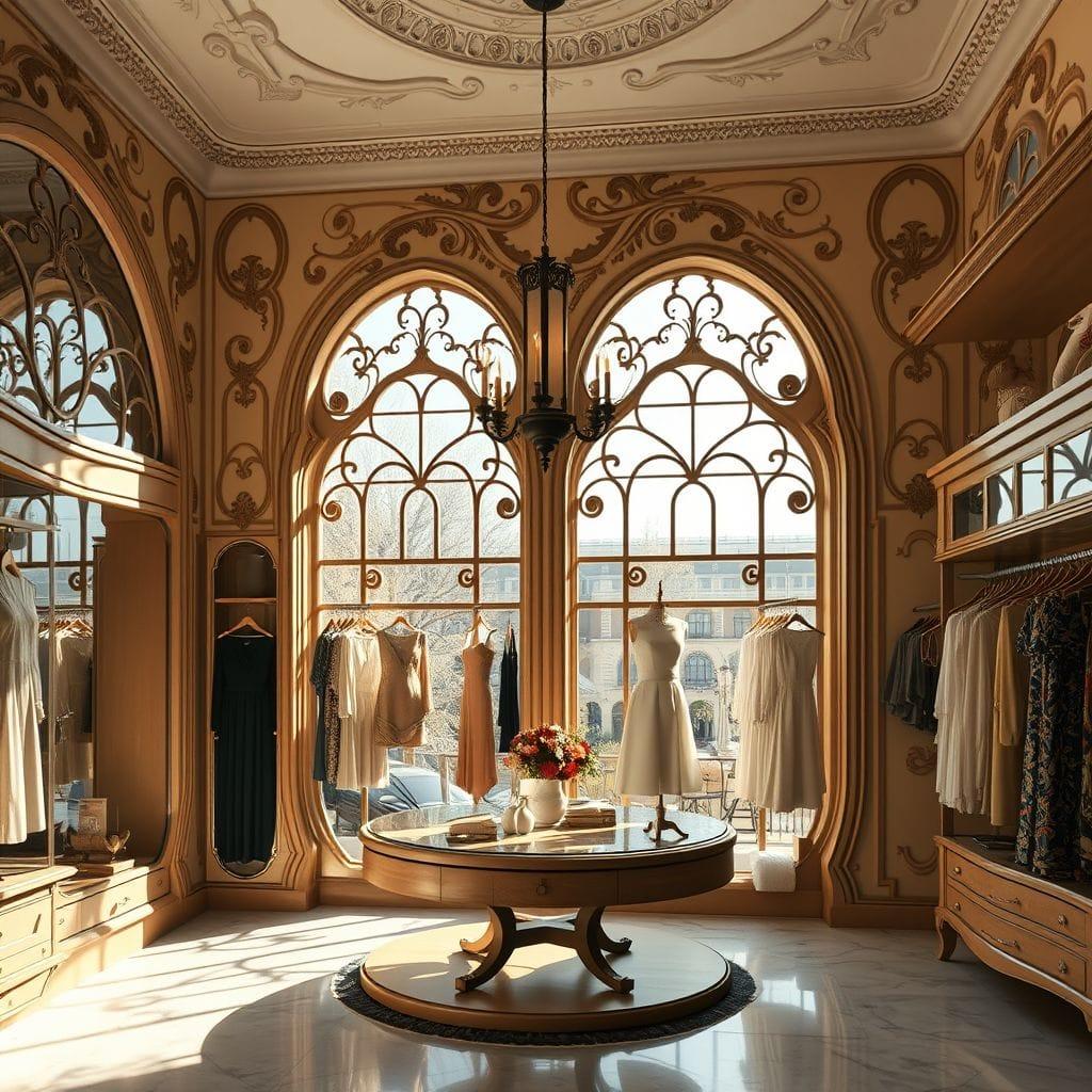 Art Nouveau Clothing Store design example 2