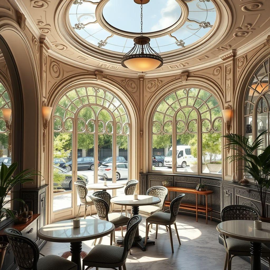 Art Nouveau Coffee Shop design example 2