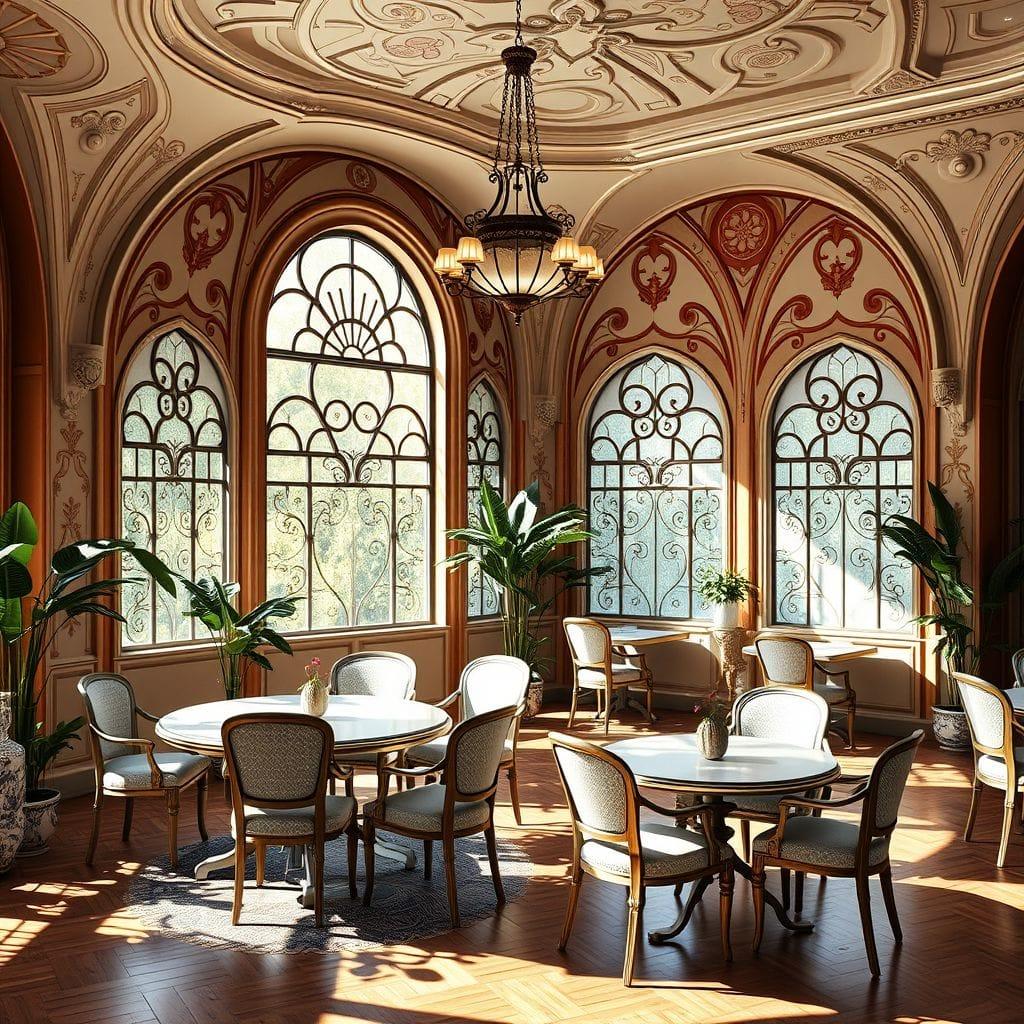 Art Nouveau Coworking Space design example 1