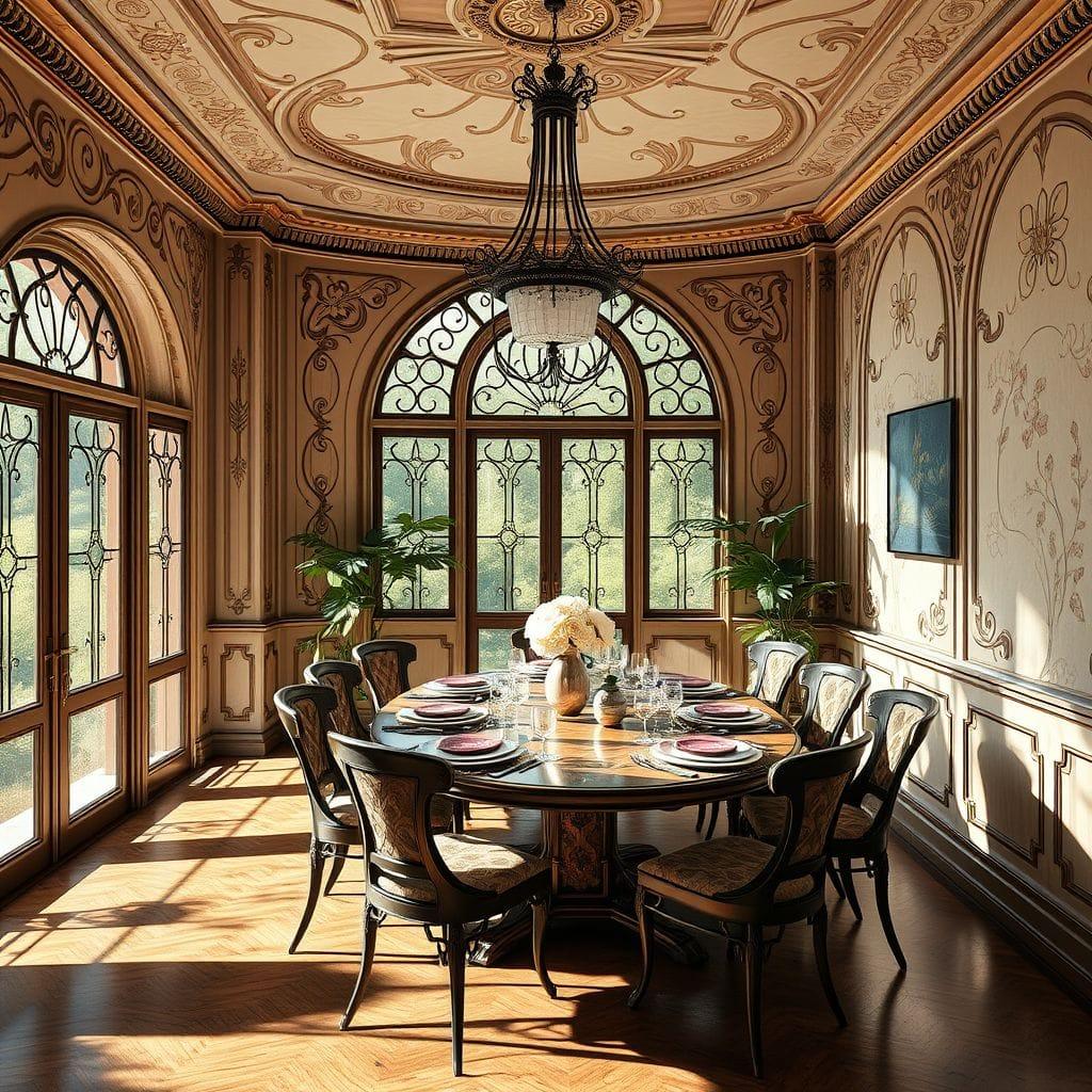 Art Nouveau Dining Room design example 1