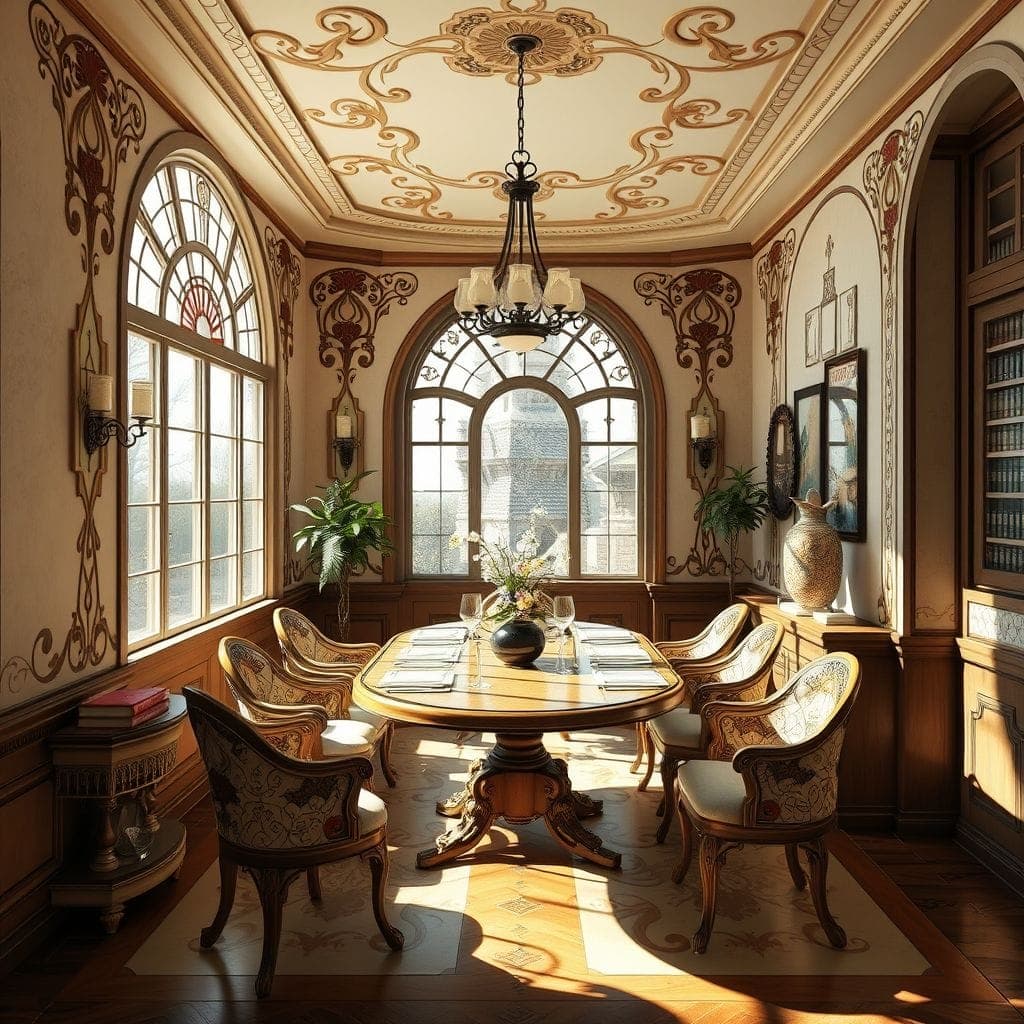 Art Nouveau Dining Room design example 2