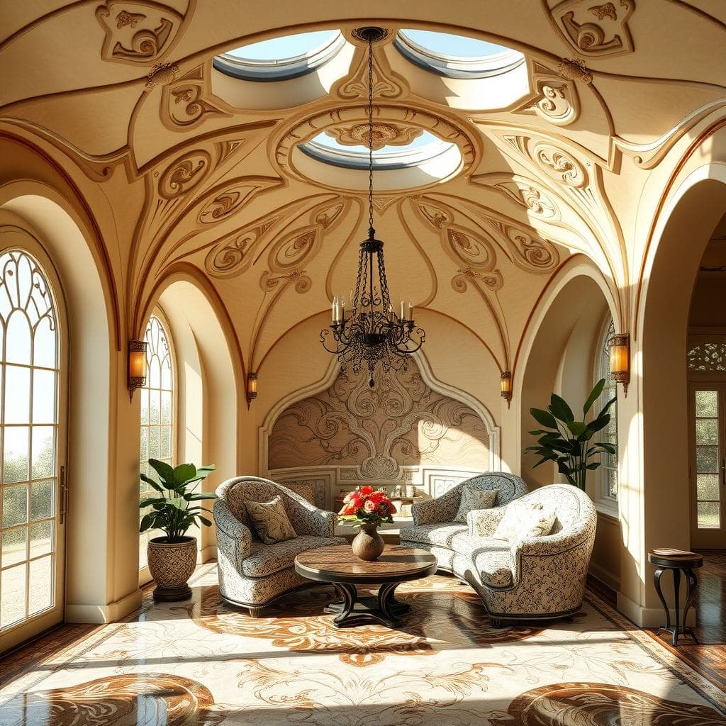 Art Nouveau Drop Zone design example 1