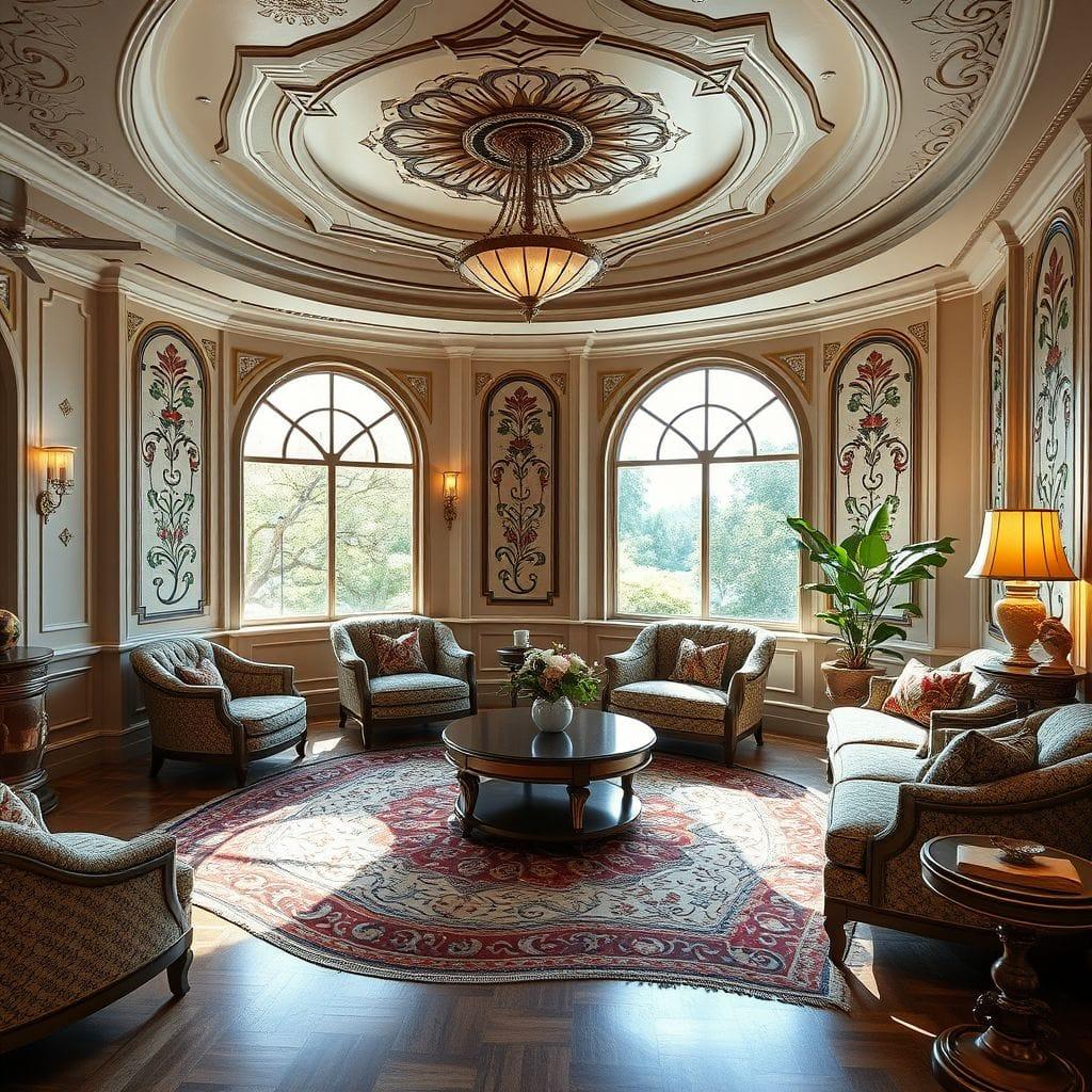 Art Nouveau Entertainment Room design example 1