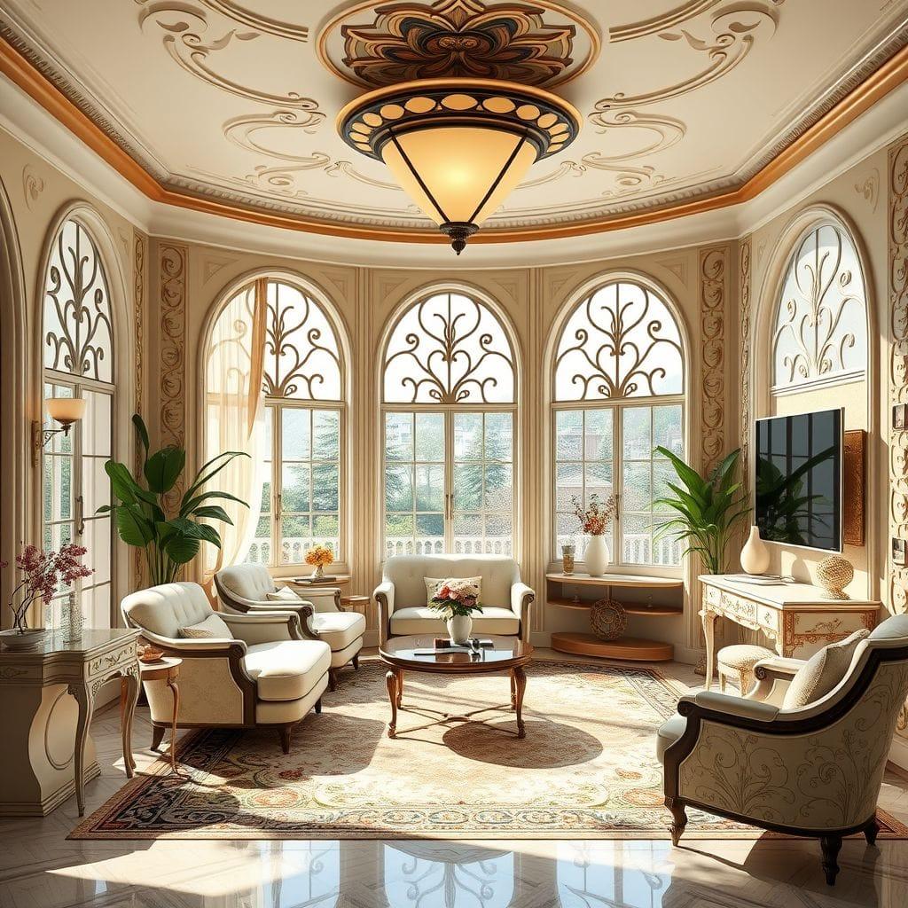 Art Nouveau Entertainment Room design example 2