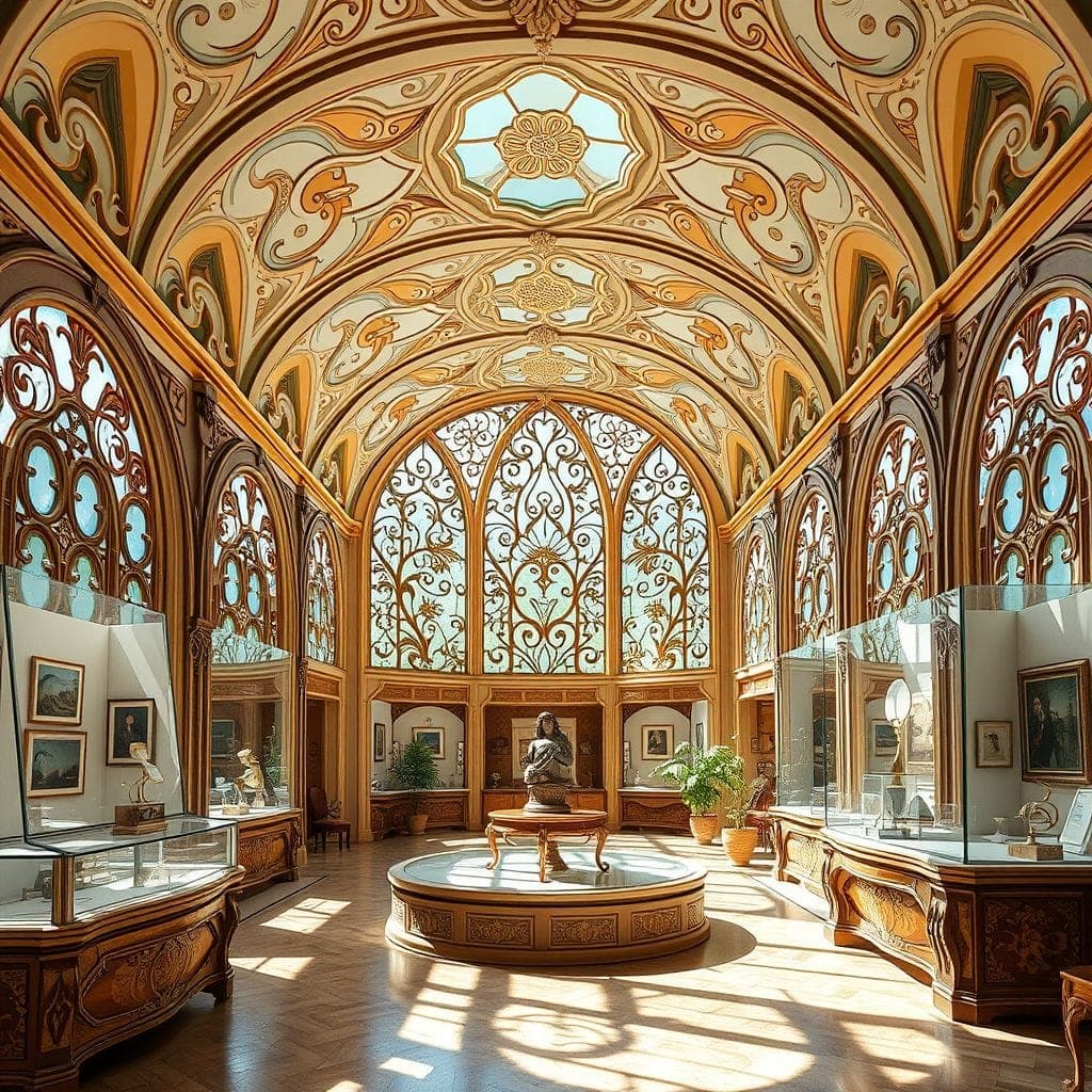 Art Nouveau Exhibition Space design example 1