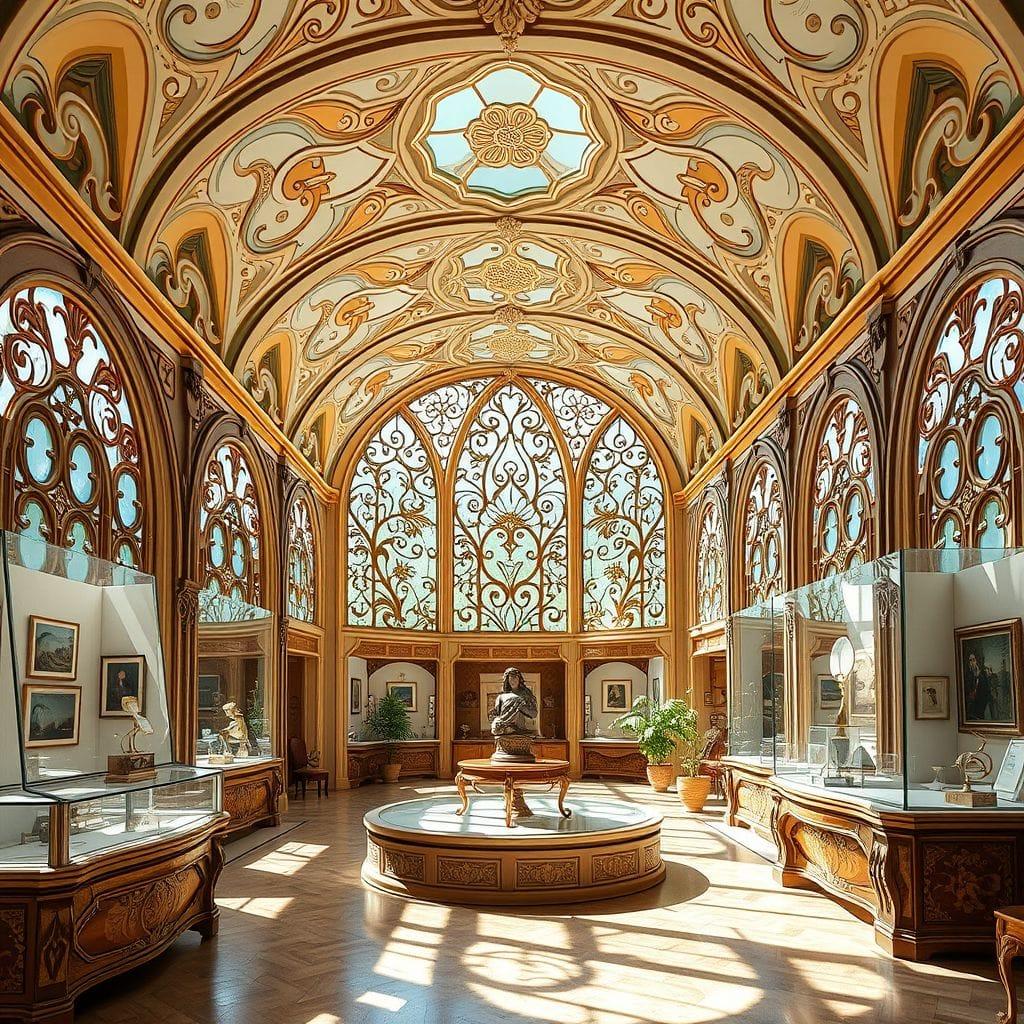 Art Nouveau Exhibition Space design example 1