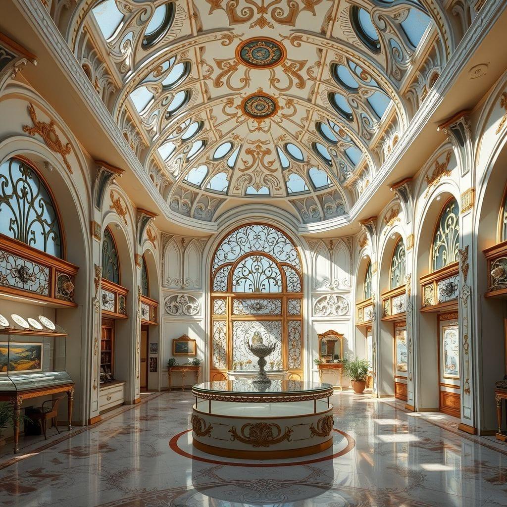 Art Nouveau Exhibition Space design example 2