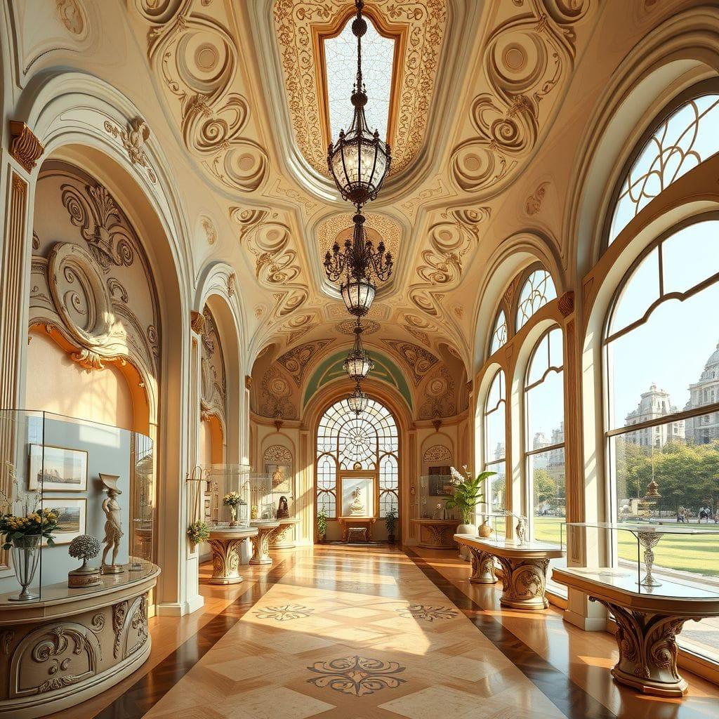 Art Nouveau Exhibition Space design example 3