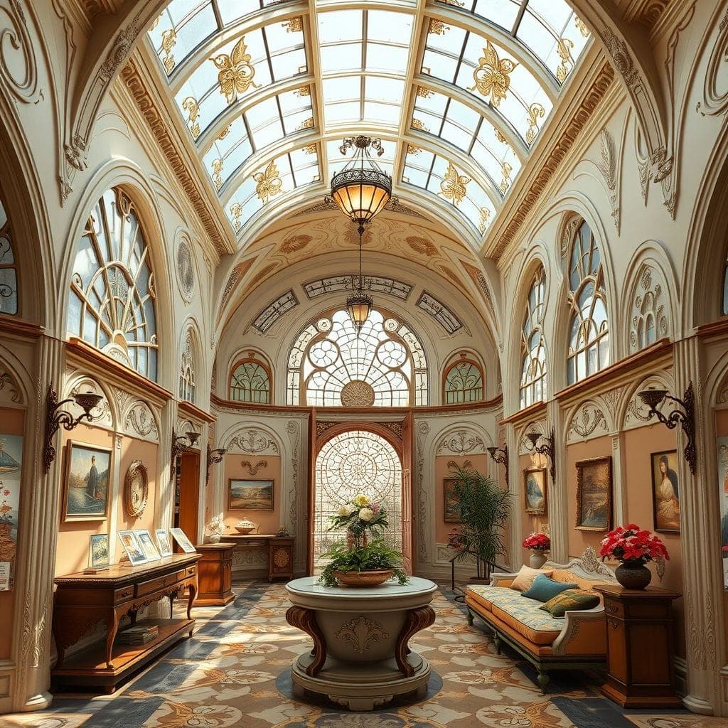 Art Nouveau Exhibition Space design example 4