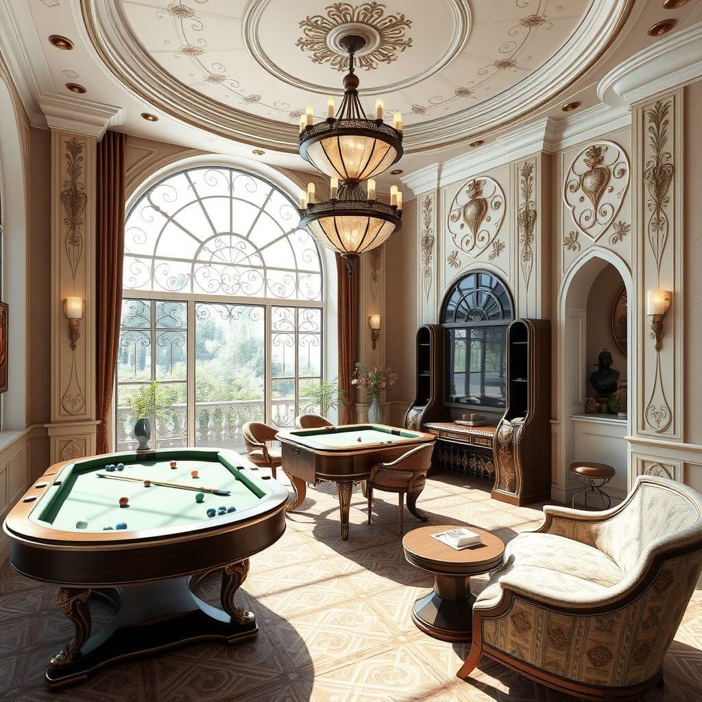 Art Nouveau Game Room design example 4