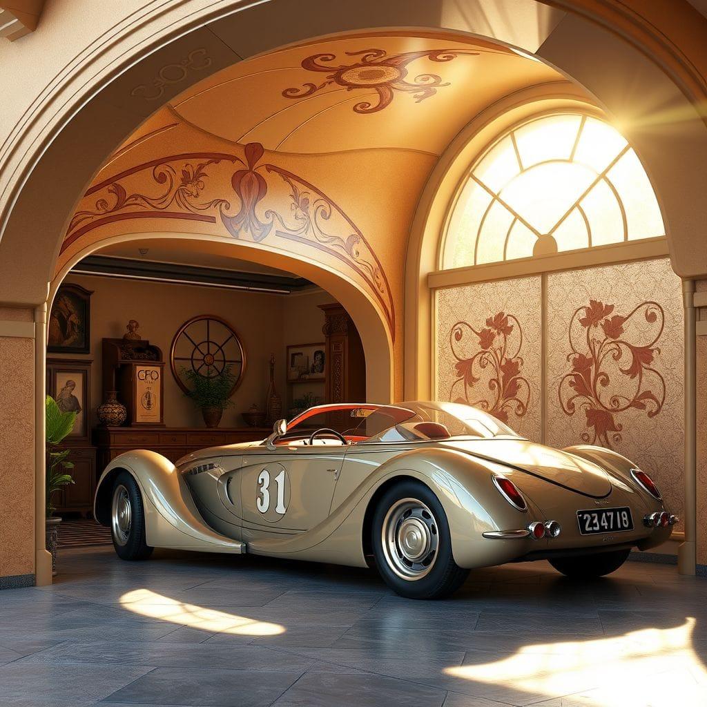 Art Nouveau Garage design example 1