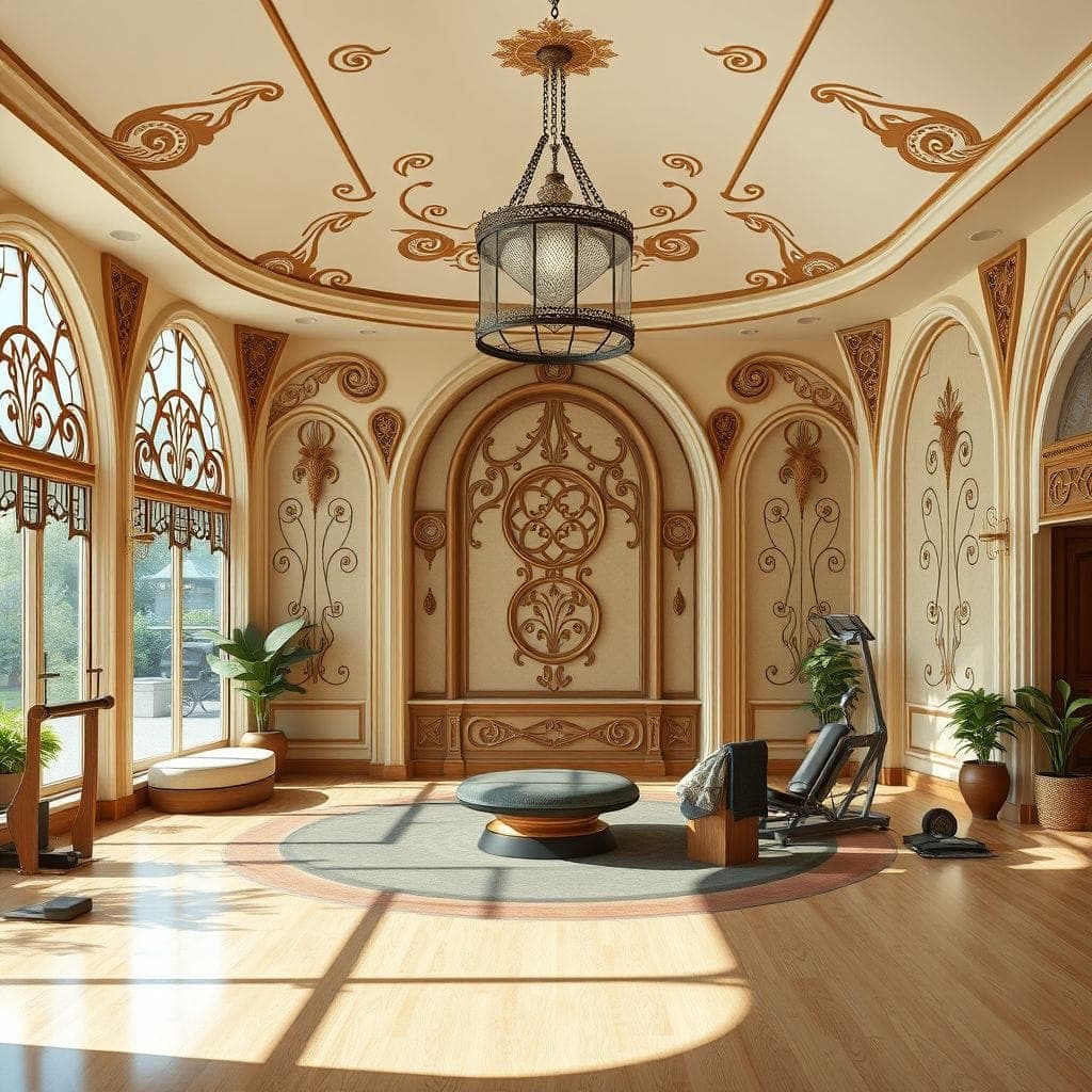 Art Nouveau Gym design example 2