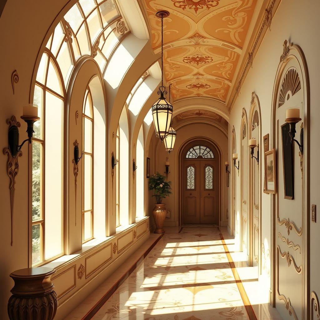 Art Nouveau Hallway design example 1