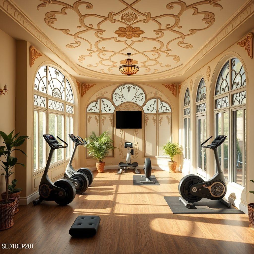 Art Nouveau Home Gym design example 4