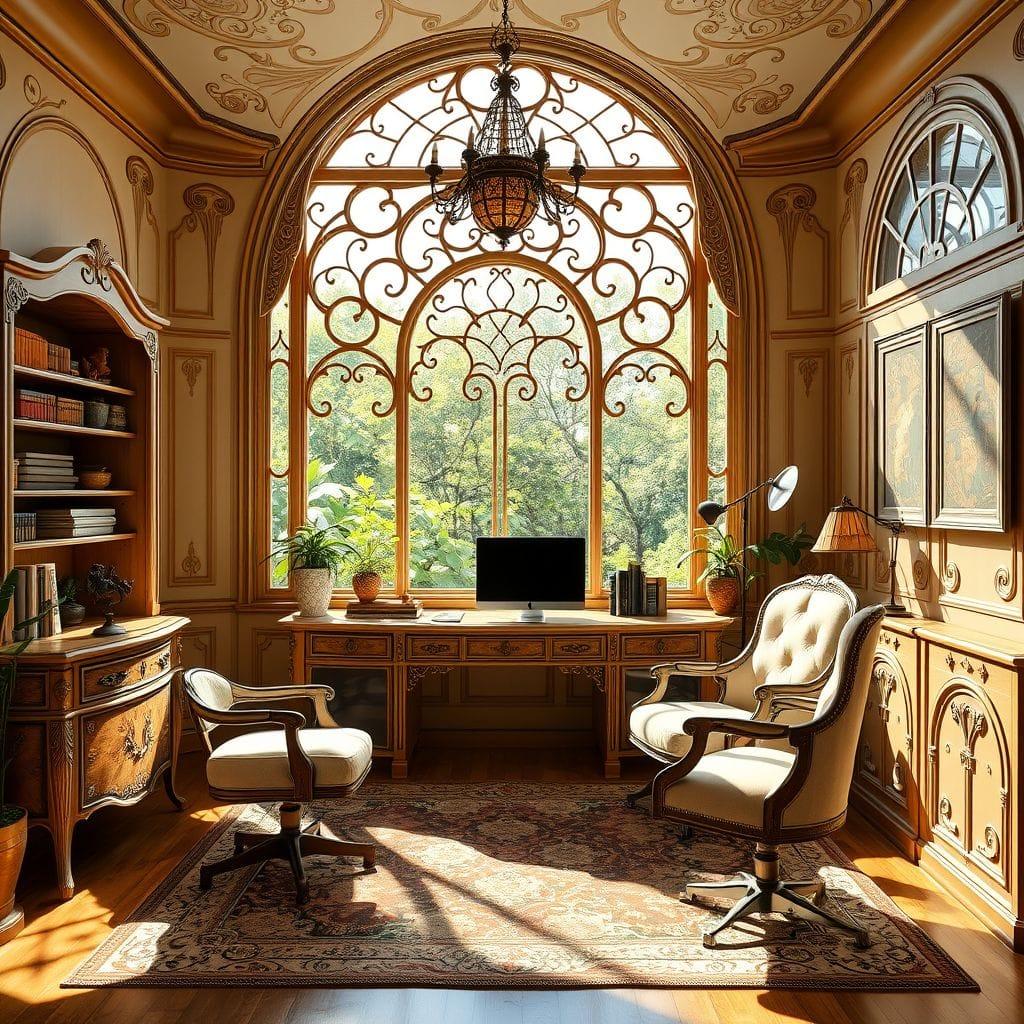 Art Nouveau Home Office design example 1