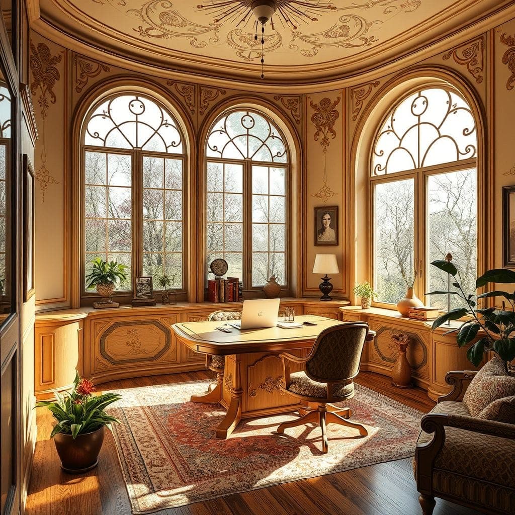 Art Nouveau Home Office design example 2
