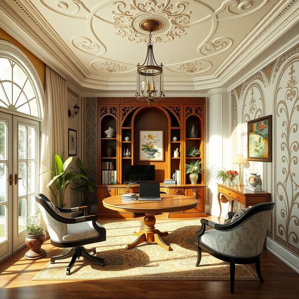 Art Nouveau Home Office design example 3