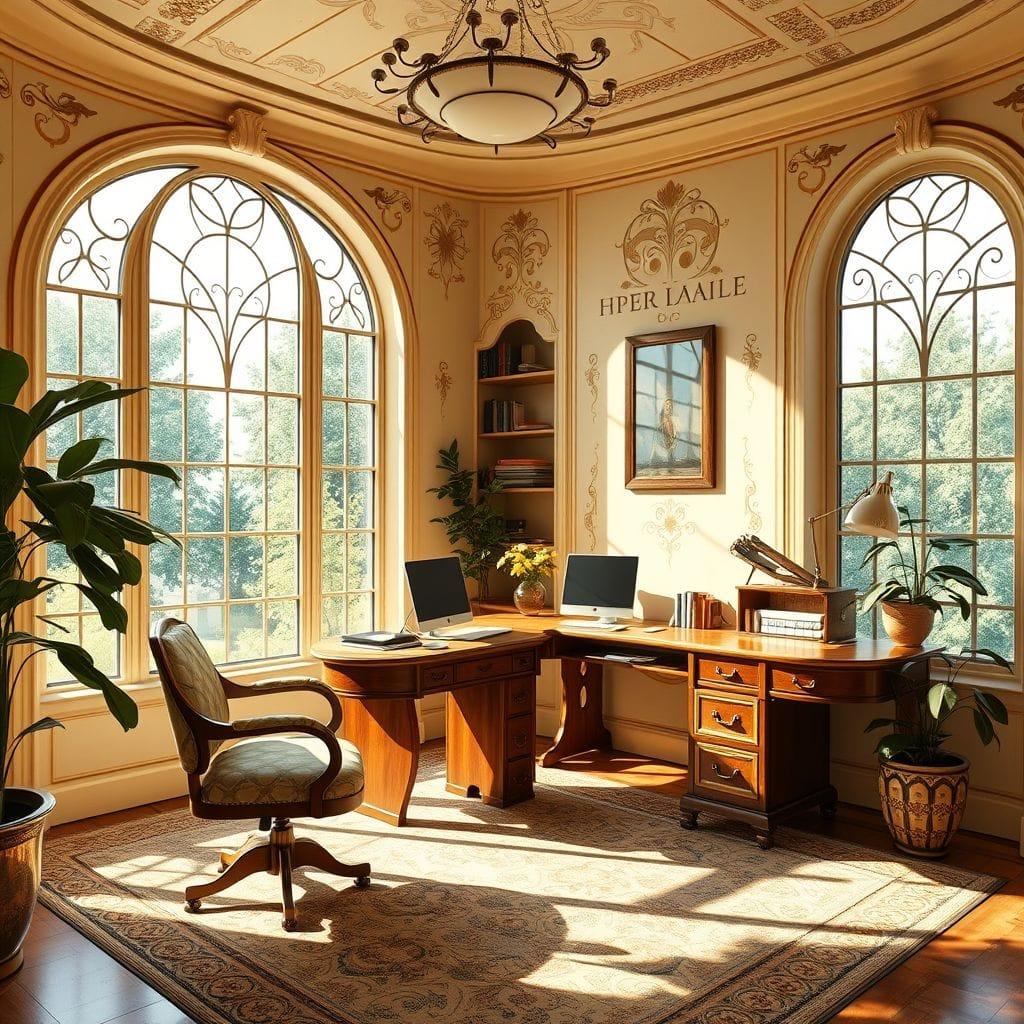 Art Nouveau Home Office design example 4