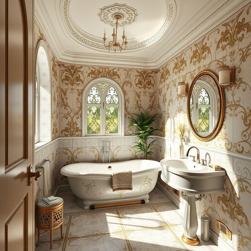 Art Nouveau Hotel Bathroom design example 2