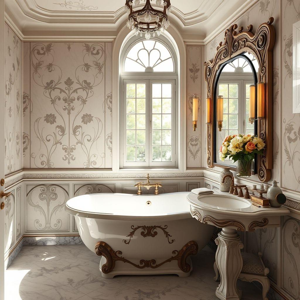 Art Nouveau Hotel Bathroom design example 3