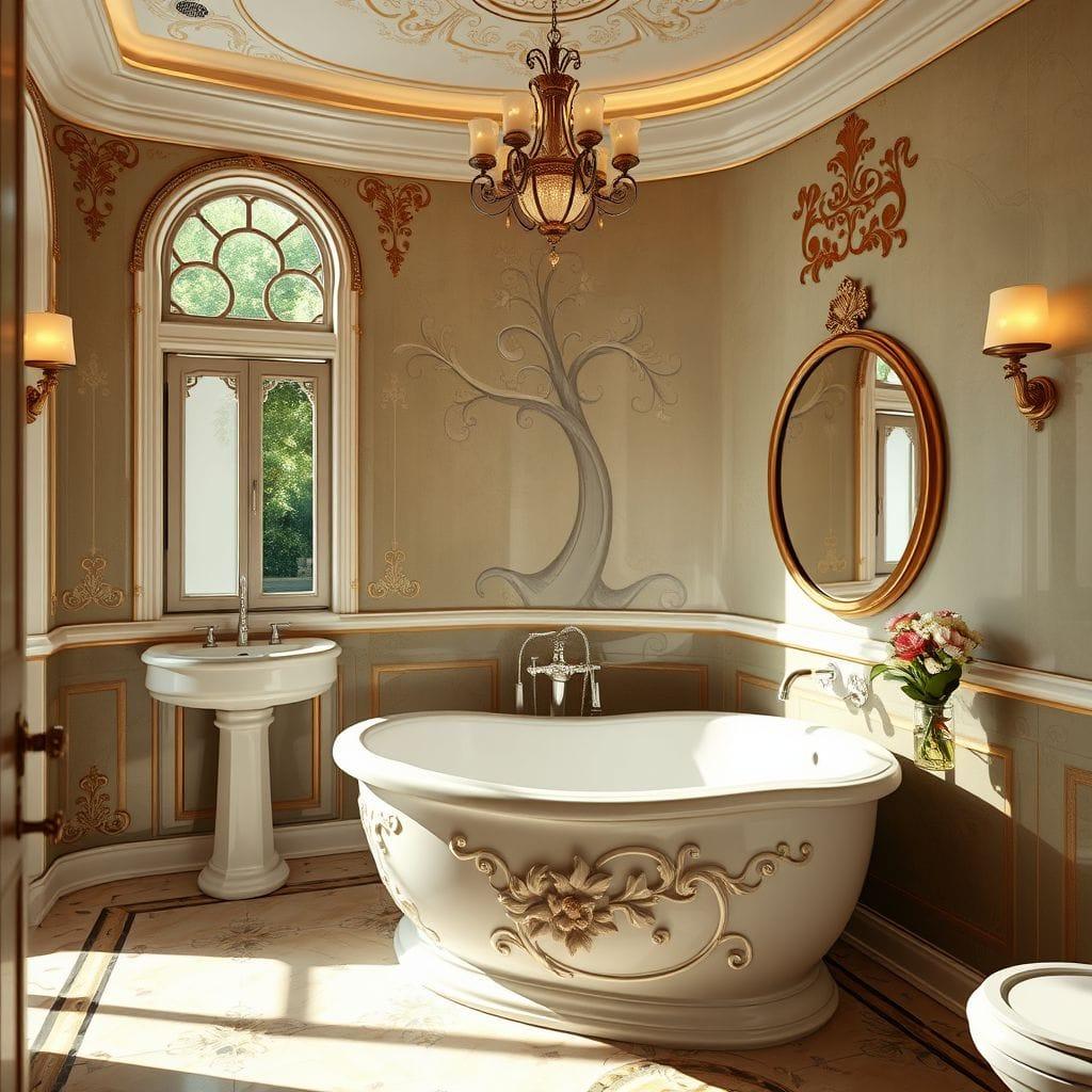 Art Nouveau Hotel Bathroom design example 4