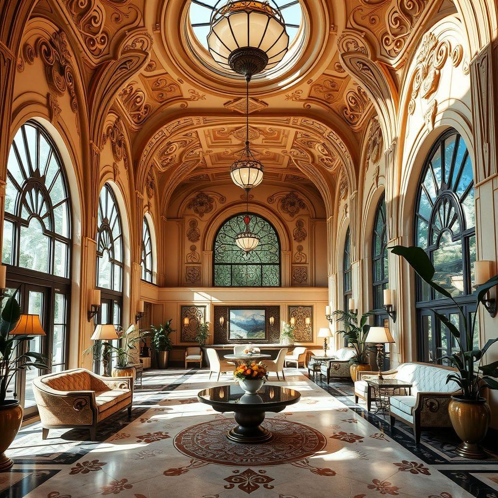 Art Nouveau Hotel Lobby design example 2