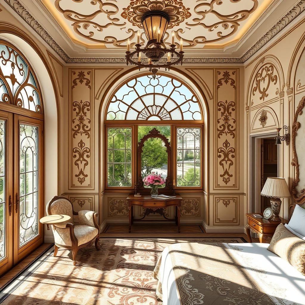 Art Nouveau Hotel Room design example 2