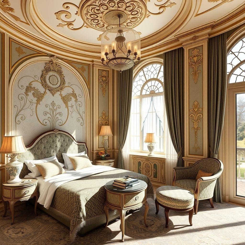 Art Nouveau Hotel Room design example 3