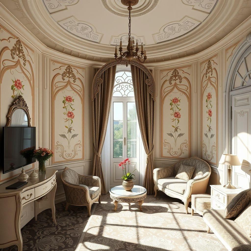 Art Nouveau Hotel Room design example 4