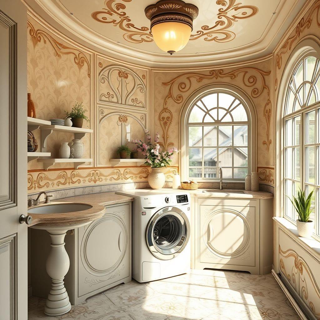 Art Nouveau Laundry Room design example 1