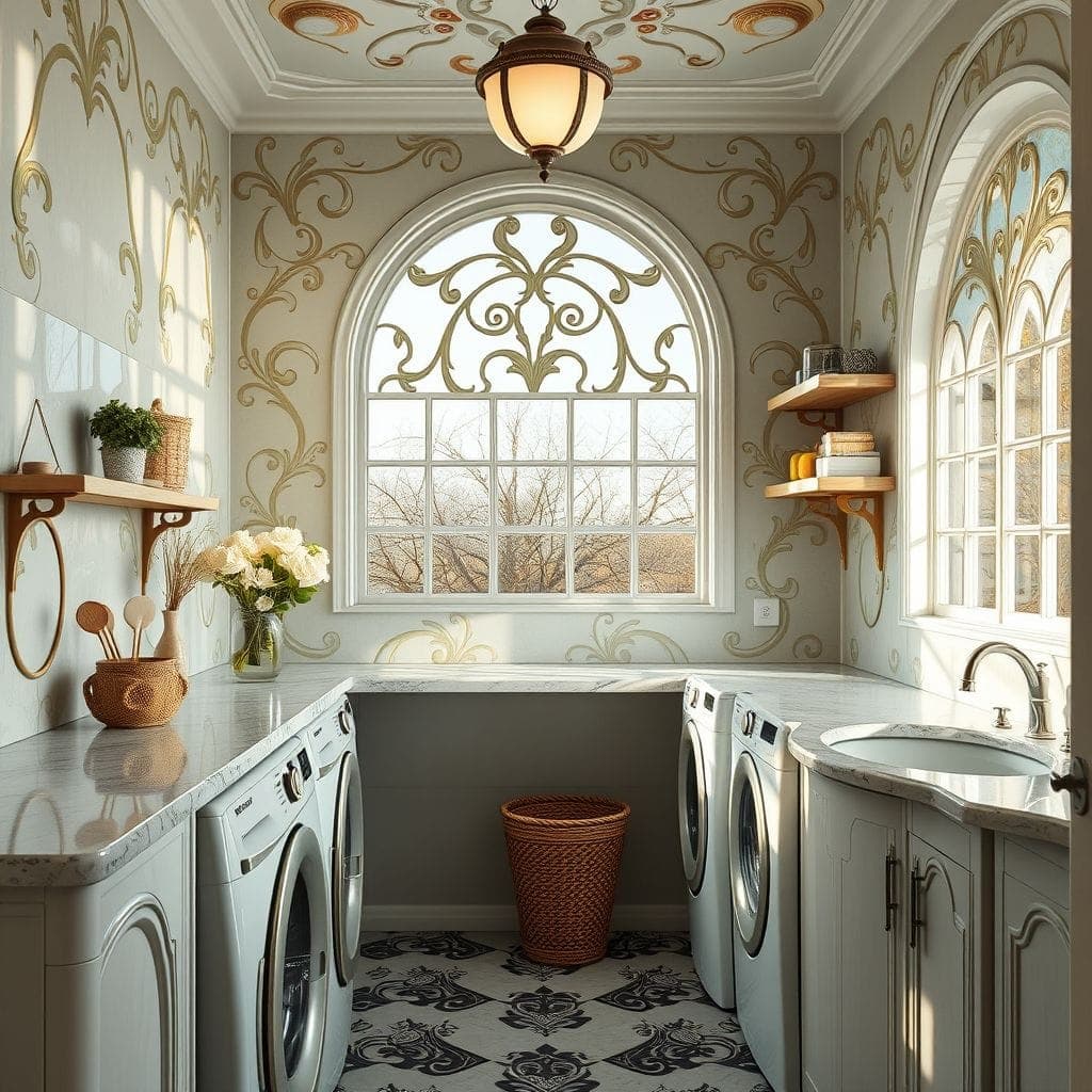 Art Nouveau Laundry Room design example 2