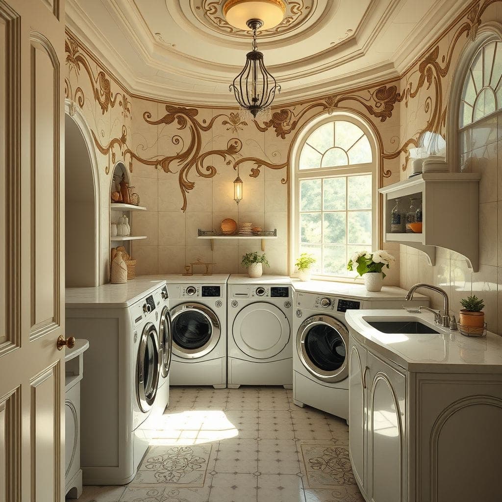 Art Nouveau Laundry Room design example 3