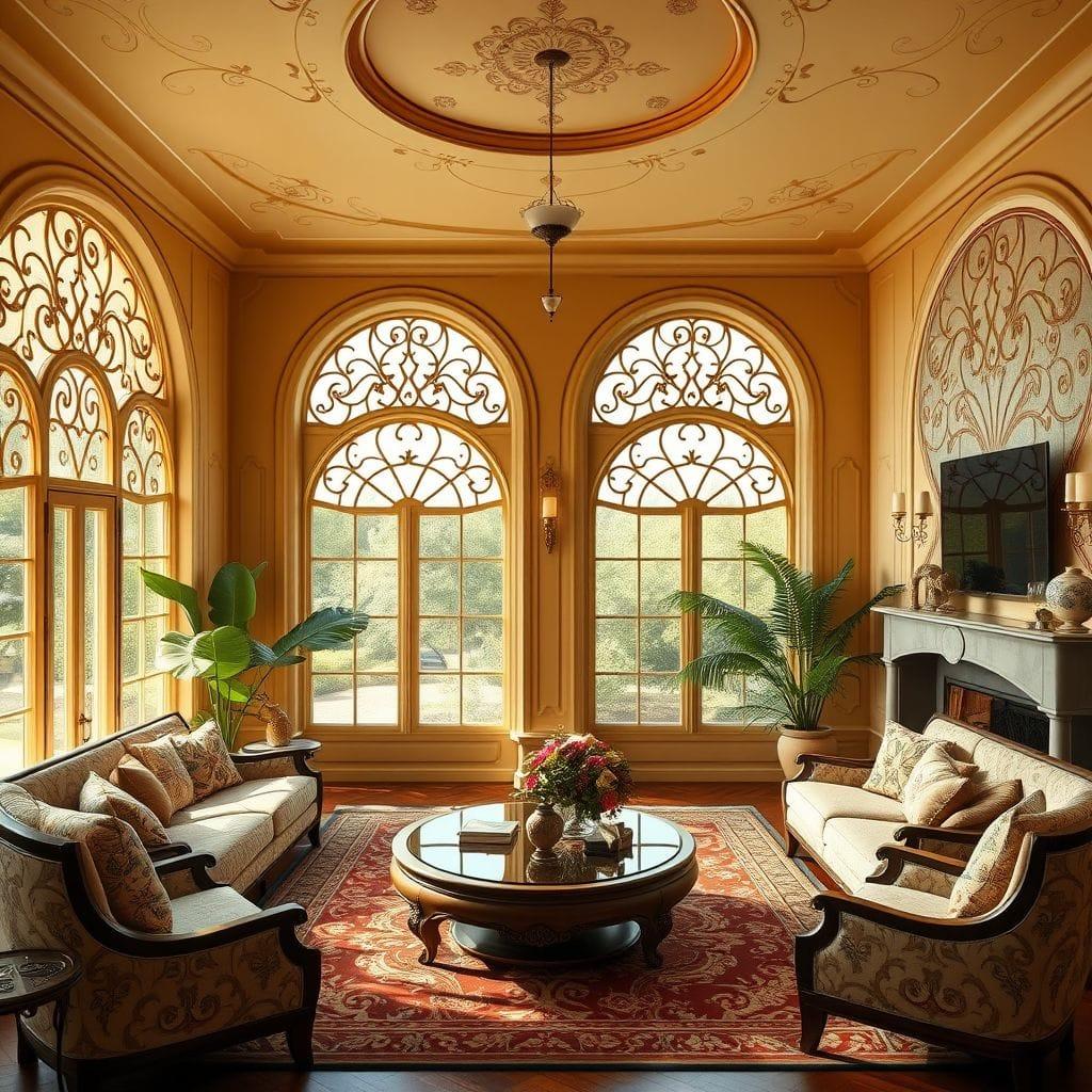 Art Nouveau Living Room design example 1
