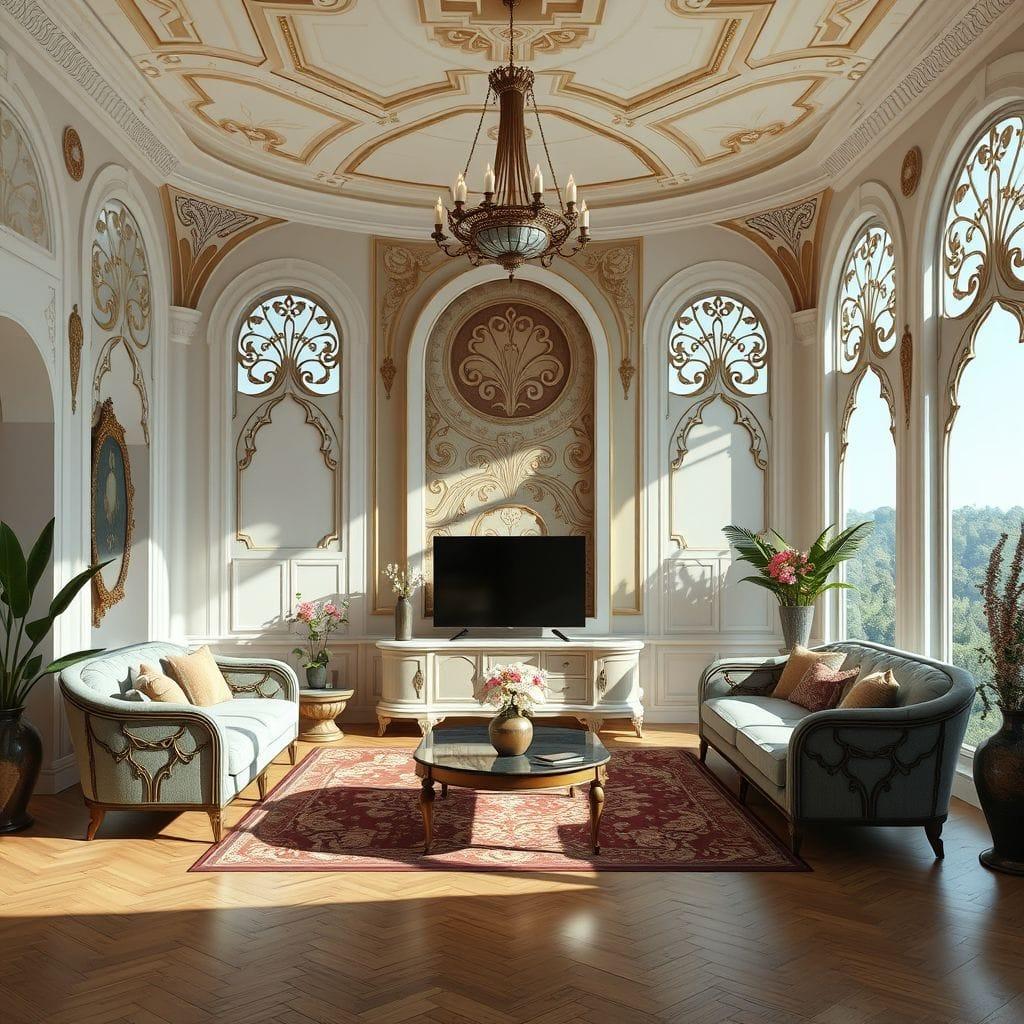 Art Nouveau Living Room design example 4