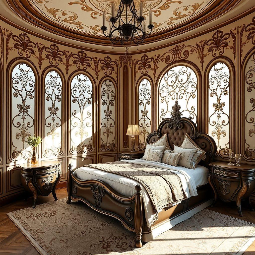 Art Nouveau Master Bedroom design example 1
