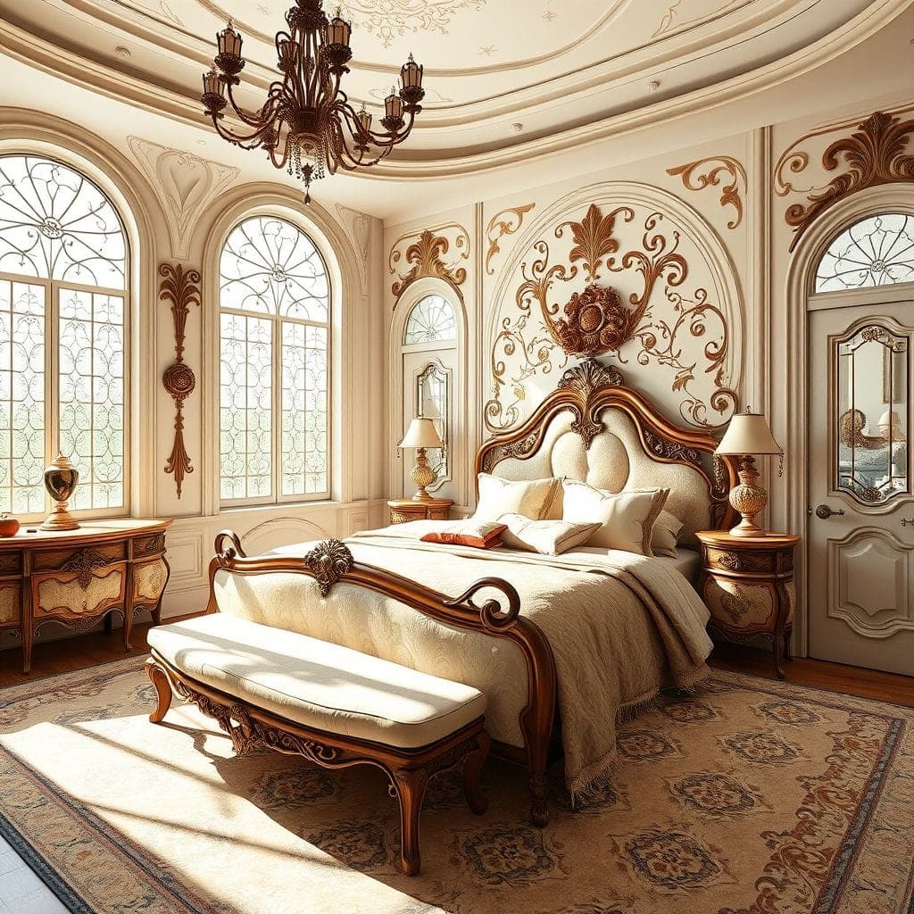 Art Nouveau Master Bedroom design example 3