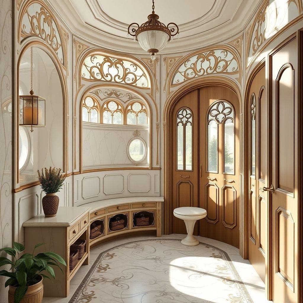 Art Nouveau Mudroom design example 3