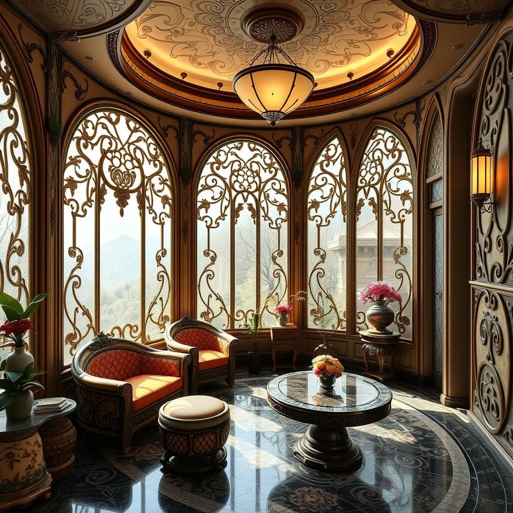 Art Nouveau Onsen design example 1