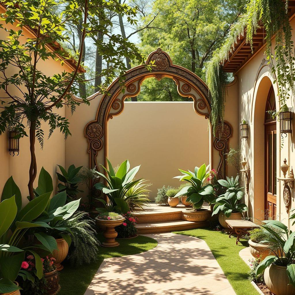 Art Nouveau Outdoor Garden design example 1