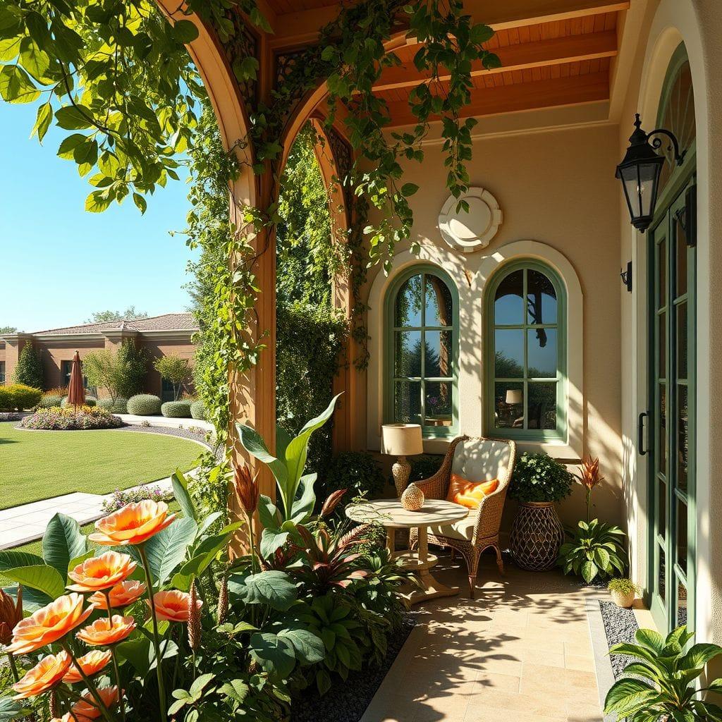 Art Nouveau Outdoor Garden design example 2