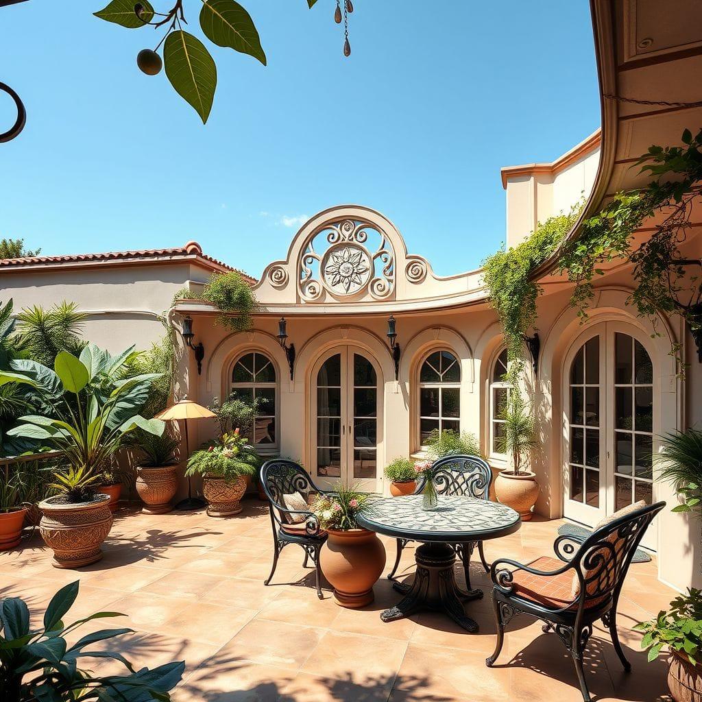 Art Nouveau Outdoor Patio design example 1