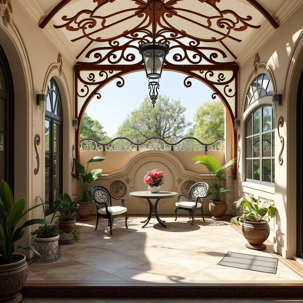Art Nouveau Outdoor Patio design example 2