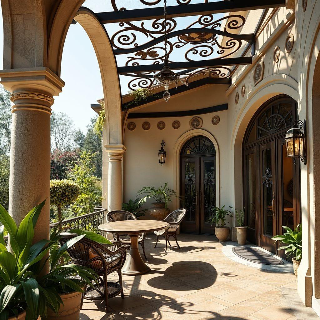 Art Nouveau Outdoor Patio design example 3