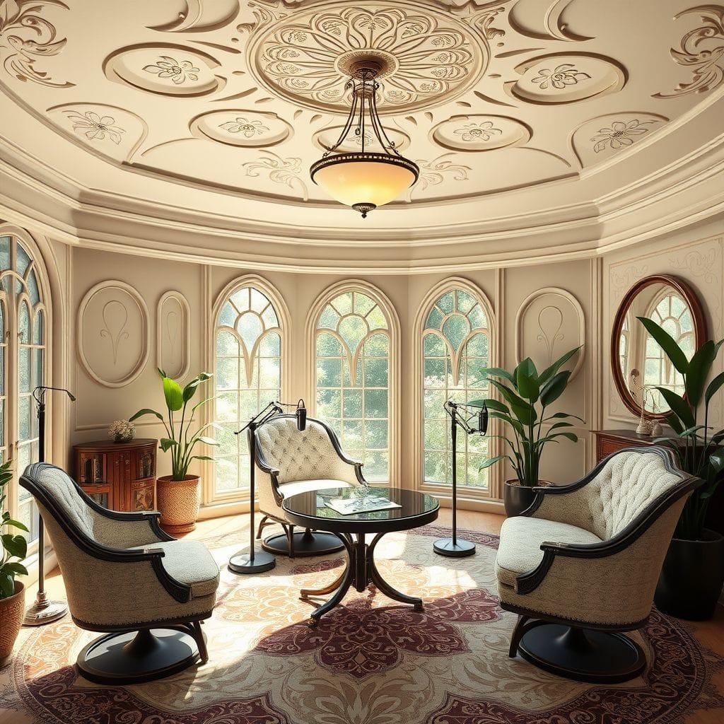 Art Nouveau Podcast Studio design example 1
