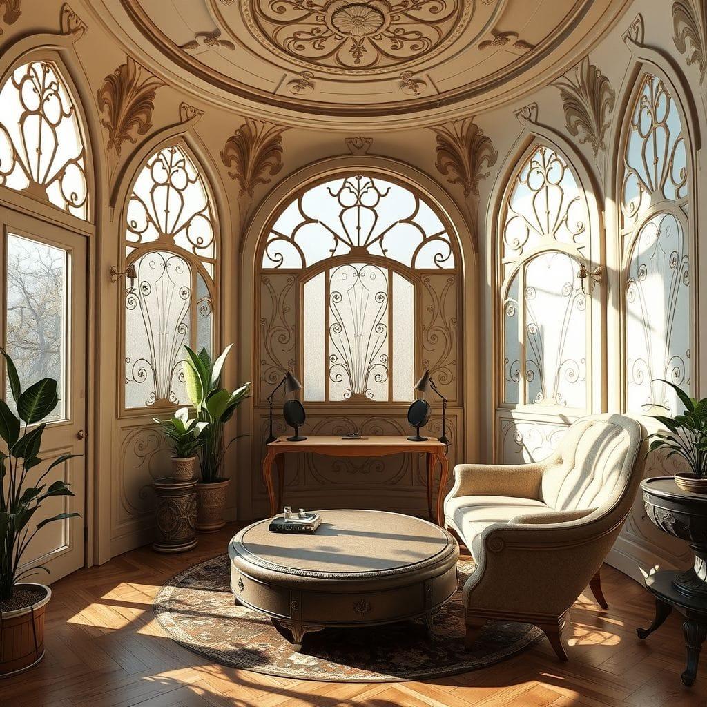 Art Nouveau Podcast Studio design example 3